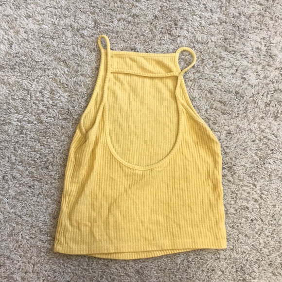 yellow crop tank - Picture 2 of 4